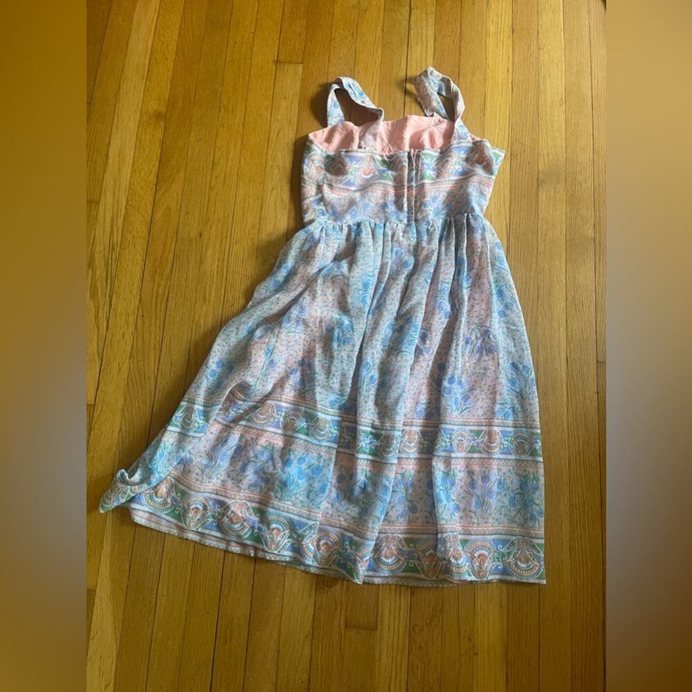 70s Vintage Miss Elliette Pastel Sundress - Picture 7 of 7